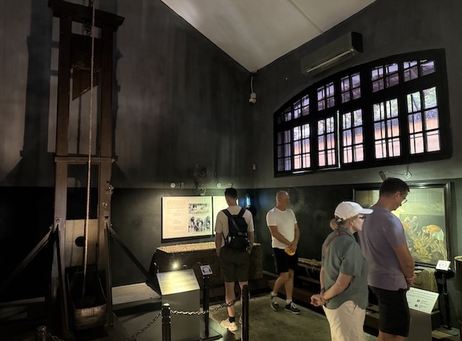 Guilotine in Hoa Lo Prison 