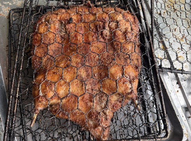 Grilled grass duck